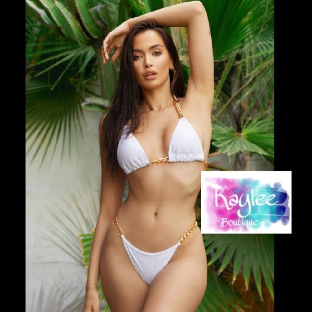 Kaylee Boutique Chain Bikini White